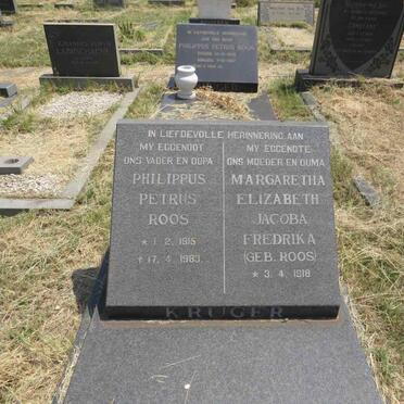 KRUGER Philippus Petrus Roos 1915-1983 & Margaretha Elizabeth Jacoba Fredrika ROOS 1918- 