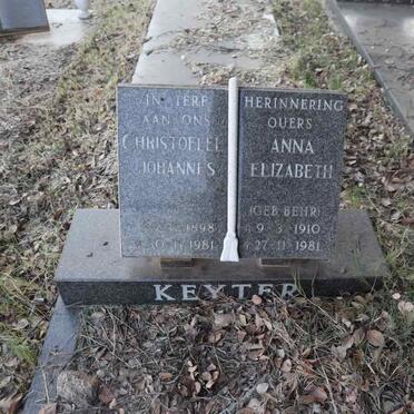 KEYTER Christoffel Johannes 1898-1981 & Anna Elizabeth BEHR 1910-1981