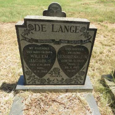 LANGE Willem Jacobus, de 1898-1964 & Hendriena J.M. 1903-1993