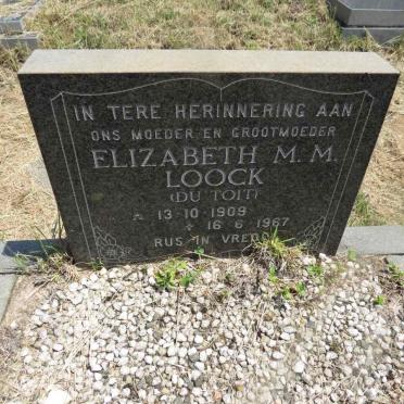LOOCK Elizabeth M.M. nee DU TOIT 1909-1967