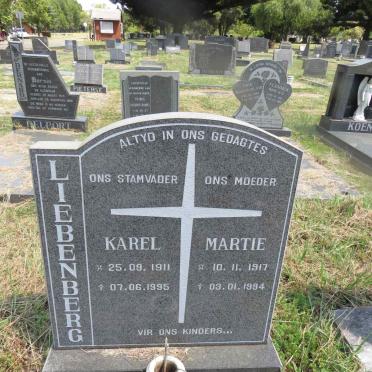 LIEBENBERG Karel 1911-1995 & Martie 1917-1994