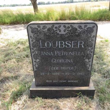 LOUBSER Anna Petronella Georgina nee TRUTER 1886-1967