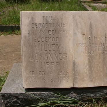 LUBBE Willem Johannes 1905-1973