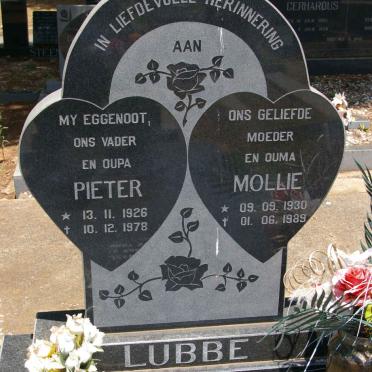 LUBBE Pieter 1926-1978 &amp; Mollie 1930-1989