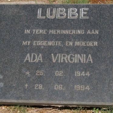 LUBBE Ada Virginia 1944-1994