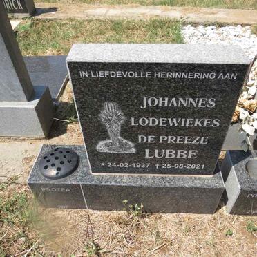 LUBBE Johannes Lodewiekes de Preeze 1937-2021