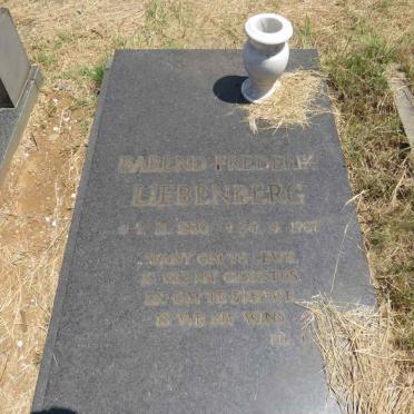 LIEBENBERG Barend Frederik 1930-1987