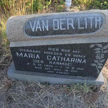 LITH Maria Catharina, van der nee HARMSE 1924-1981