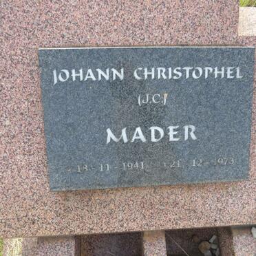 MADER Johann Christophel 1941-1973