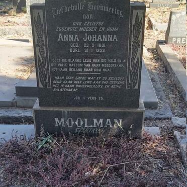 MOOLMAN Anna Johanna 1891-1959