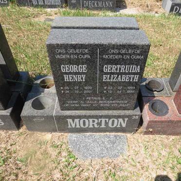 MORTON George Henry 1939-2001 & Gertruida Elizabeth 1944-1990