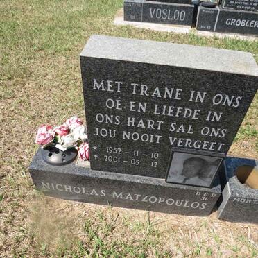 MATZOPOULOS Nicholas 1952-2001