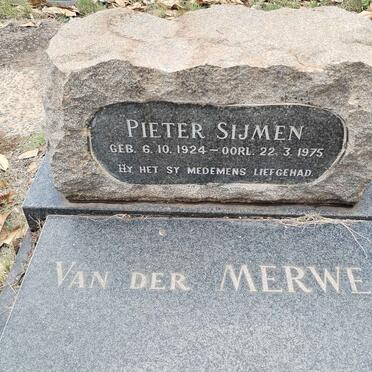 MERWE Pieter Sijmen, van der 1924-1975