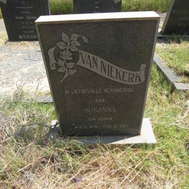 NIEKERK Susanna, van nee HUMAN 1875-1967