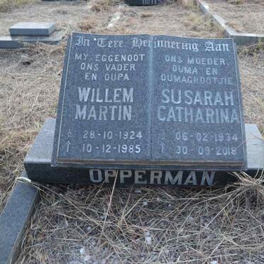 OPPERMAN Willem Martin 1924-1985 & Susarah Catharina 1934-2018