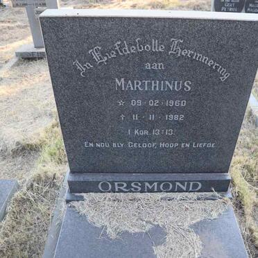 ORSMOND Marthinus 1960-1982