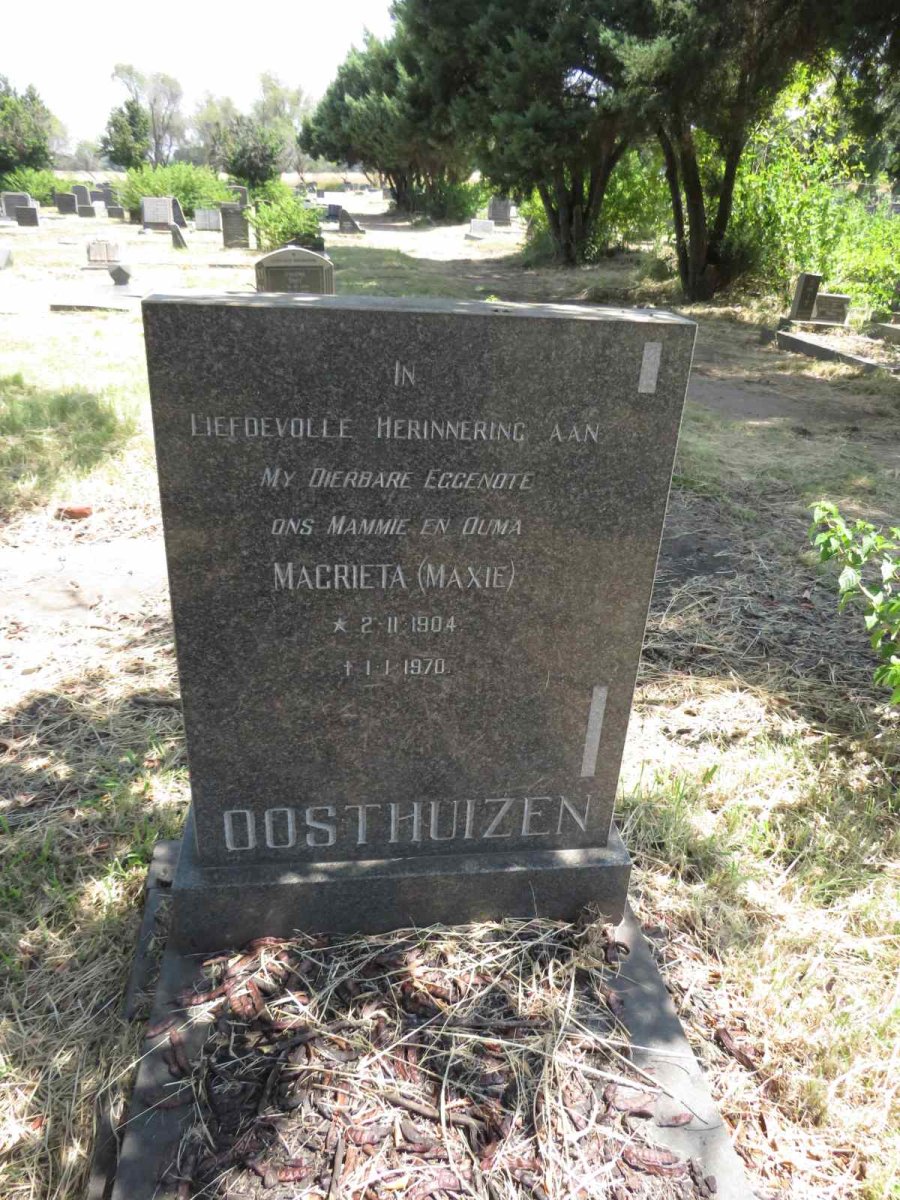 OOSTHUIZEN Magrieta 1904-1970