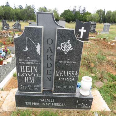 OAKDEN H.M. 1982-2021 & Melissa 1982-