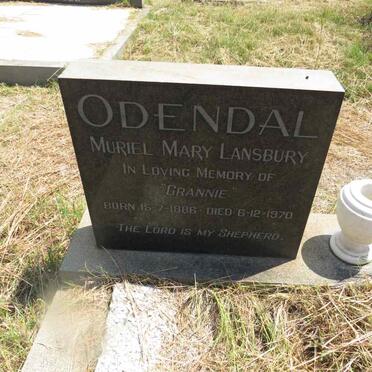 ODENDAL Muriel Mary Lansbury 1886-1970