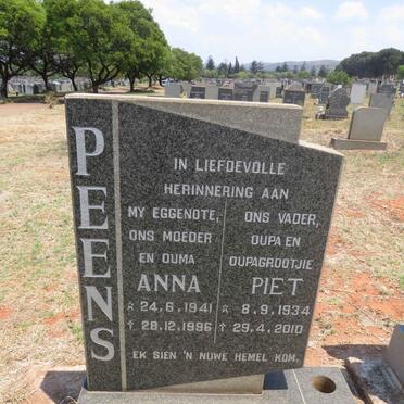 PEENS Piet 1934-2010 & Anna 1941-1996