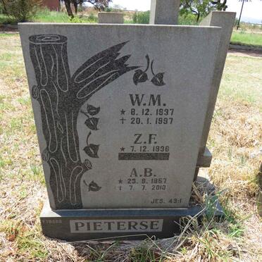 PIETERSE W.M. 1937-1997 & Z.F 1936- :: PIETERSE A.B. 1957-2010