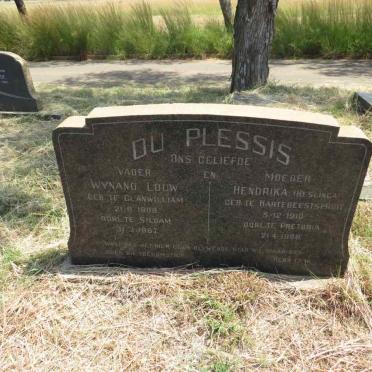 PLESSIS Wynand Louw, du 1908-1967 & Hendrika HESLINCA 1910-1968