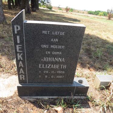 PIEKAAR Johanna Elizabeth 1926-1997