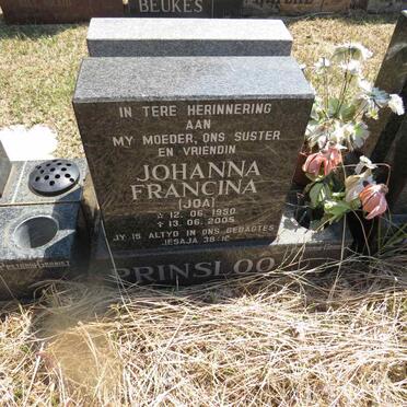 PRINSLOO Johanna Francina 1950-2005 