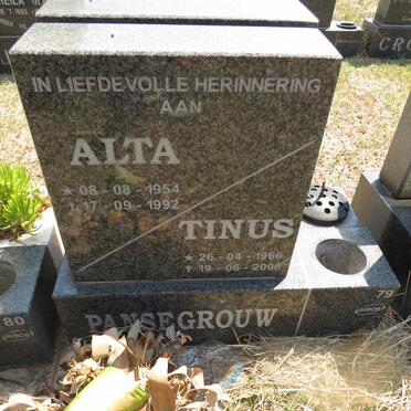 PANSEGROUW Alta 1954-1992 :: PANSEGROUW Tinus 1966-2005