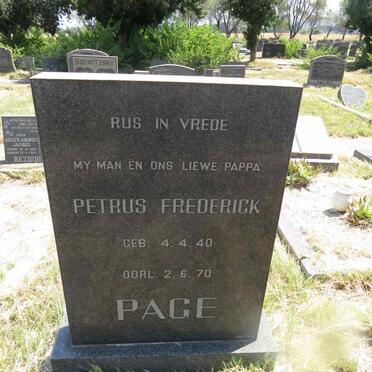 PAGE Petrus Frederick 1940-1970