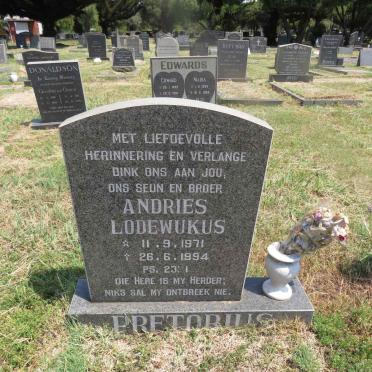 PRETORIUS Andries Lodewukus 1971-1994