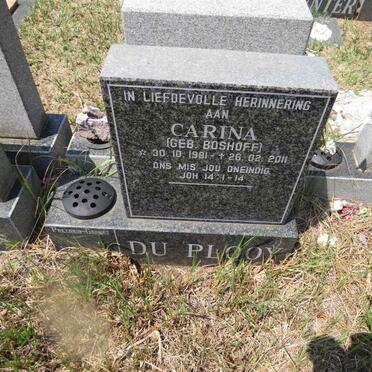 PLOOY Carina, du nee BOSHOFF 1981-2011