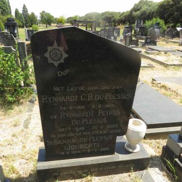 PLESSIS Rynhardt C.B., du 1916-1969 :: PLESSIS Rynhardt Petrus, du 1946-2003 :: PLESSIS Susanna, du nee JOUBERT 1924-2015