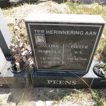 PEENS Pieter W.S. 1936- & Jacoba Isabella 1939-2012