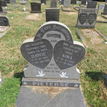 PIETERSE Dawie 1927-1994 & Kina 1933-2013