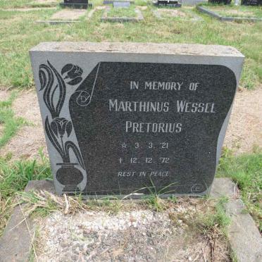 PRETORIUS Marthinus Wessel 1921-1972
