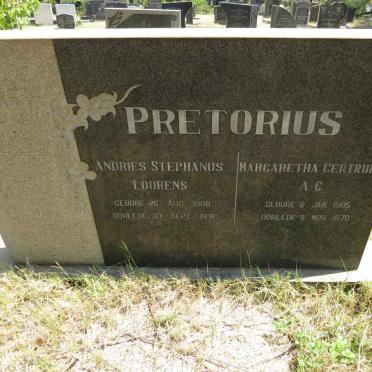 PRETORIUS Andries Stephanus Lourens 1906-1971 & Margaretha Gertruida A.C. 1905-1970_2