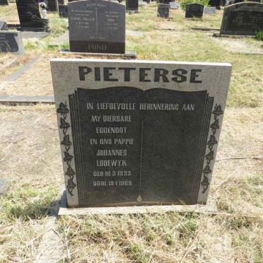 PIETERSE Johannes Lodewyk 1933-1969