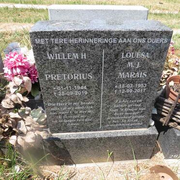 PRETORIUS Willem H. 1944-2019 & Louesa M.J. MARAIS 1953-2017