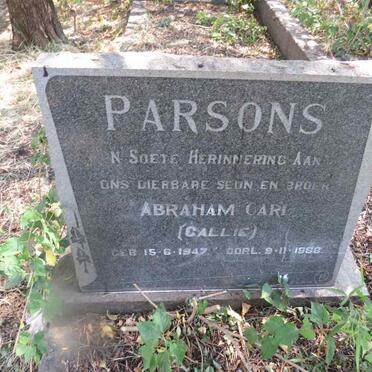 PARSONS Abraham Carl 1947-1968