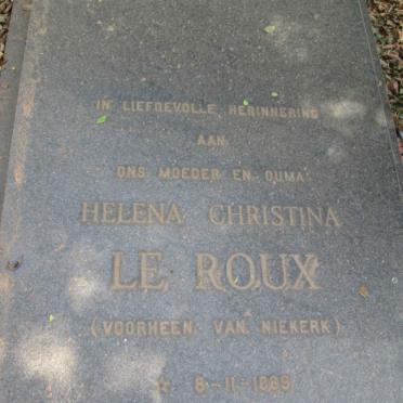 ROUX Helena Christina, le formerly VAN NIEKIERK 1889-1979