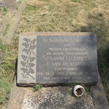 RENSBURG Susanna Elizabeth, J. van nee MYNHARDT1885-1968