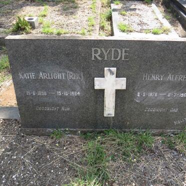RYDE Henry Alfred 1878-1965 & Katie Arlight RIX 1898-1964