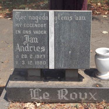 ROUX Jan Andries, le 1927-1980