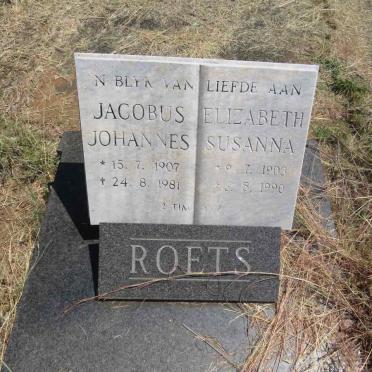 ROETS Jacobus Johannes 1907-1981 & Elizabeth Susanna 1903-1990