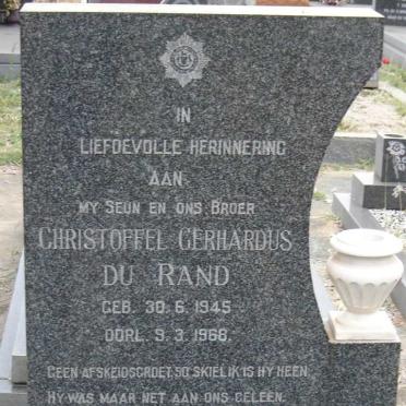 RAND Christoffel Gerhardus, du 1945-1968