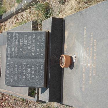 ROUX Johannes Jacobus Rudolf, le 1904-1982 &amp; Aletta Elizabeth Johanna Wilhelmina 1915-1989