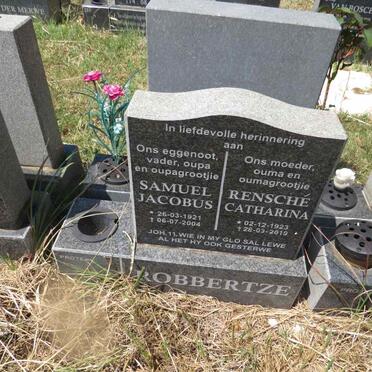 ROBBERTZE Samuel Jacobus 1921-2004 & Rensche Catharina 1923-2019
