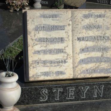 STEYN Johannes Hendrik 1912-1988 &amp; Anna Magdalena 1914-2000