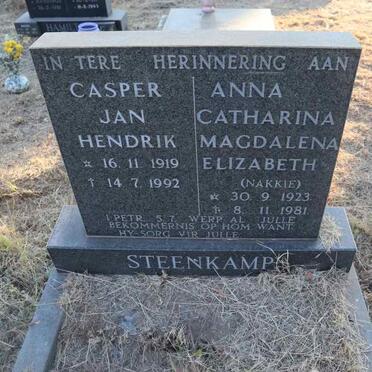 STEENKAMP Casper Jan Hendrik 1919-1992 & Anna Catharina Magdalena Elizabeth 1923-1981